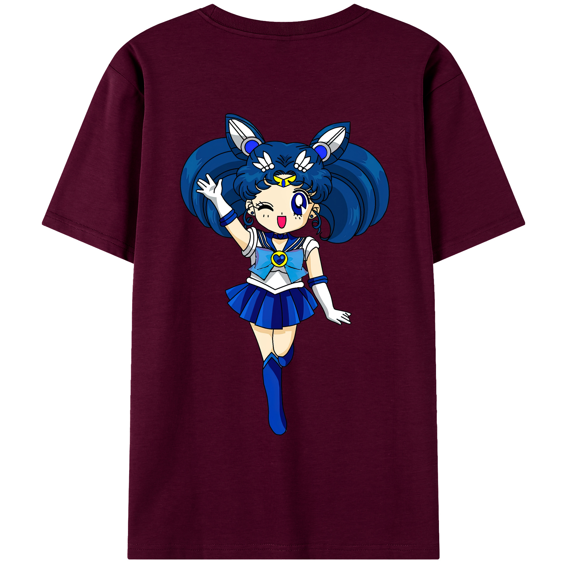 （画像用） 美少女戦士セーラームーン 水野 亜美 みずの あみ Sailor Moon Mizuno Ami レディース半袖Tシャツ(バックプリント)